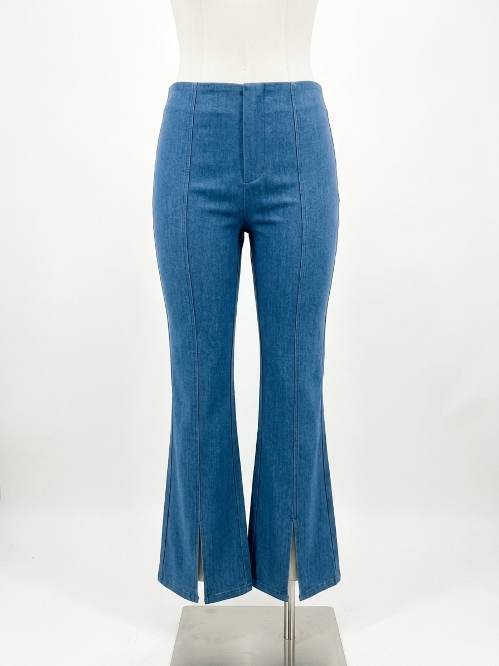 NEW CURRENT AIR margot boot cut trousers in aegean blue